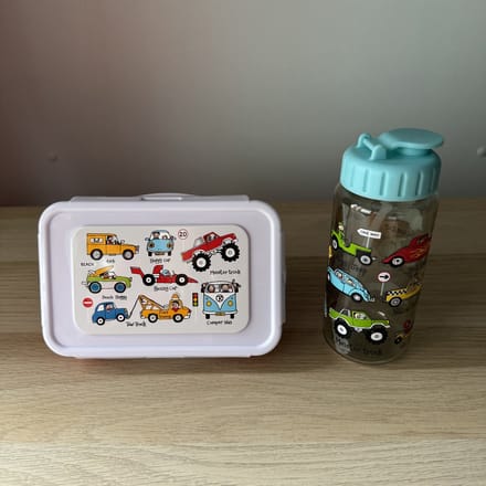 Auto's Lunchboxje met drinkfles / drinkbeker - Tyrrell Katz