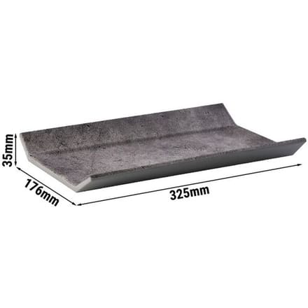 GGM Gastro (6 Stück) GN-Tablett 1/3 - ELEMENT - Melamin - Höhe: 35mm - Grau