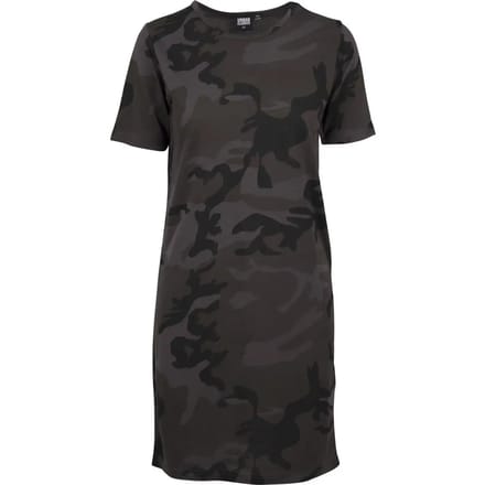 Urban Classics - Camo Tee Korte jurk - XS - Bruin/Zwart