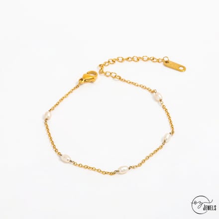 OZ Jewels – Parel Kettingarmband – Verguld – Elegant – Vrouwen – Verstelbare