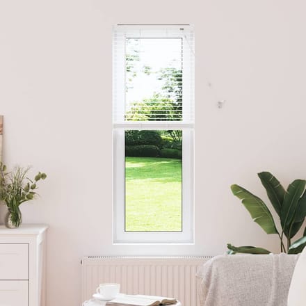 vidaXL - Venetiaanse - jaloezie - Wit - 130 - x - 45 - cm - 25 - mm - Aluminium