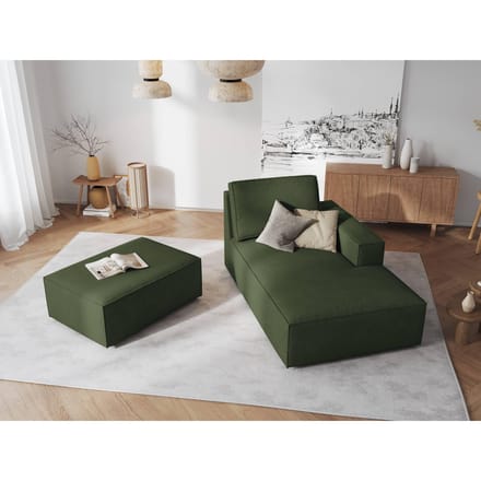 Chaise Longue Carlo rechts ribstof | Milo Casa