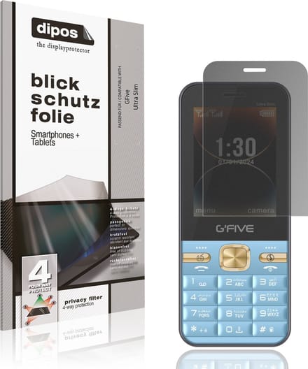 dipos – Matte Privacy Screenprotector geschikt voor GFive Ultra Slim | Anti-Spy Beschermfolie