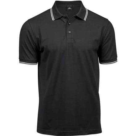 Tee Jays - Men´s Luxury Stripe Stretch Polo - Black - M