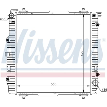 Radiator, motorkoeling NISSENS 62599A