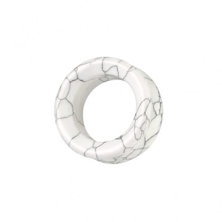 8 mm Double-flared tunnel howlite - LMPiercings