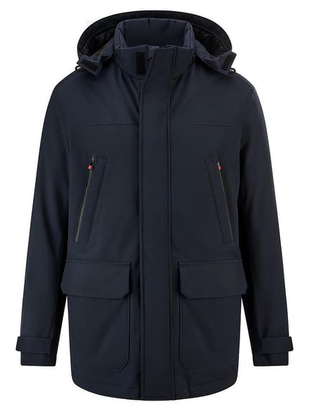 Functionele parka Van Peter Hahn blauw