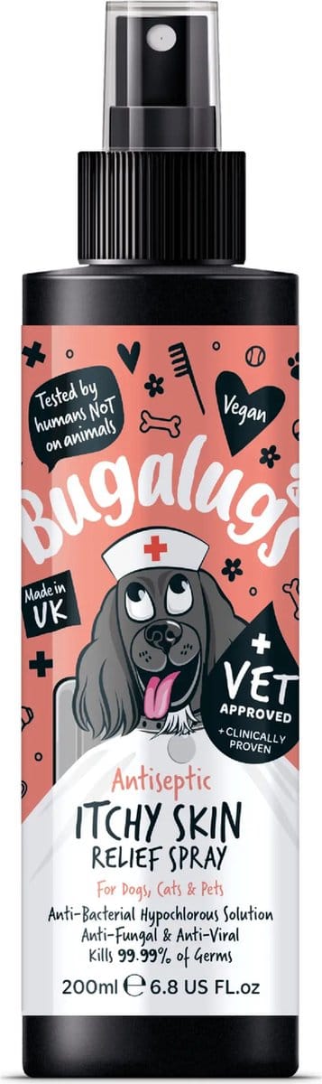 Bugalugs - Itchy Skin - Jeuk Verlichtend En Antiseptische Spray - Hond - 200ML