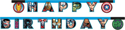 Avengers letterslinger Happy Birthday.