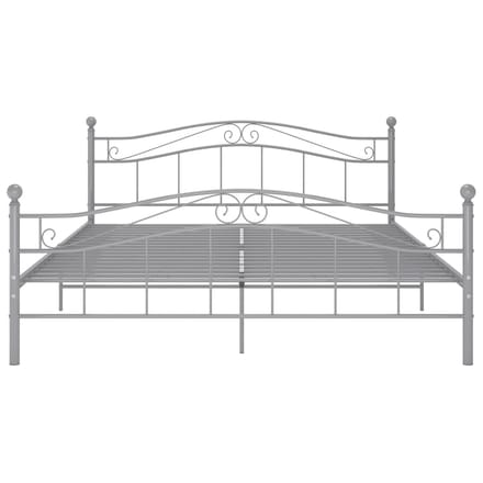 vidaXL - Bedframe - zonder - matras - metaal - grijs - 140x200 - cm