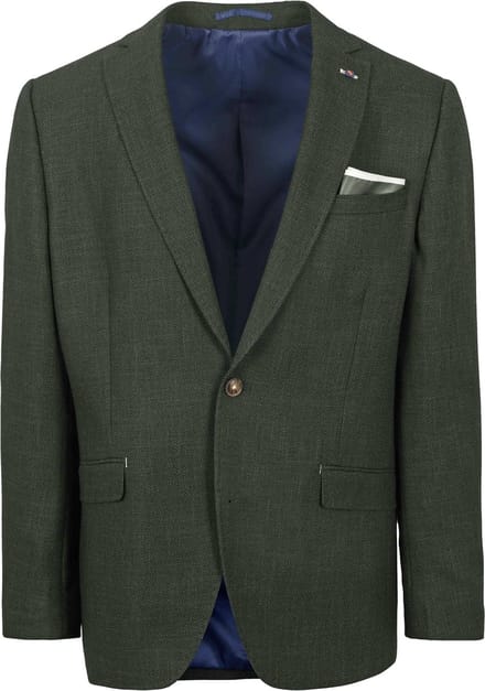 Suitable Colbert Heleen Groen - Maat 25 - Heren blazer