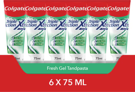 Colgate Triple Action Xtra Fresh tandpasta - 6 x 75ml - Voordeelverpakking