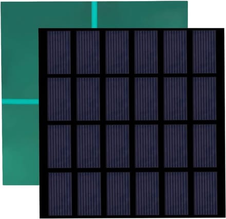 Zonnepaneel Module - Mini Zonneoplader - Doe-het-zelf Projecten - Ingenkapseld Polysilicium - 110 x 110 mm - Zwart
