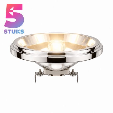 5x Reflector Halogeenlamp G53 - 75W - Warm Wit Licht (3000K) - 850 lm - 4 jaar - Dimbaar