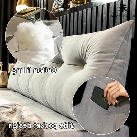 Wigkussen - Leeskussen Rugsteun - Comfortabel Ontspannen - Ergonomisch Driehoeksontwerp - 100 x 40 cm - Aqua Groen