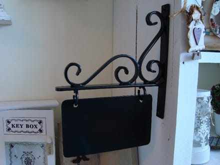 Naambord Uithangbord smeedijzer Grachtengroen