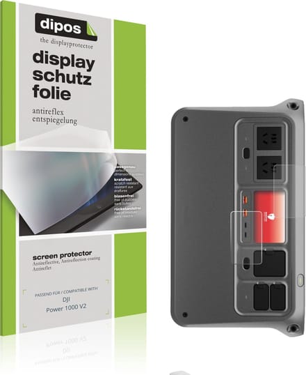 dipos – 2x Matte Beschermfolie geschikt voor DJI Power 1000 V2 | Krasbestendige & antireflecterende Screenprotector Ultra-Thin