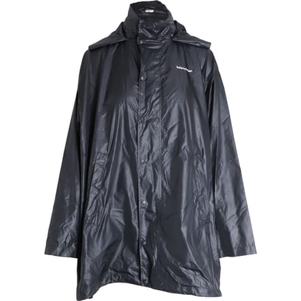 Balenciaga Lichtgewicht Gevoerde Windjack met Capuchon in Zwart Nylon