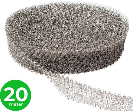 VerminBuster Muizengaas 20 meter x 5cm - Rattengaas - RVS Weringsgaas - Stootvoegroostergaas