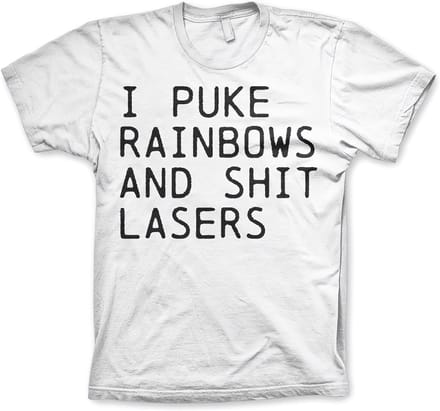 Hybris I Puke Rainbows And Shit Rainbow s T-shirt White