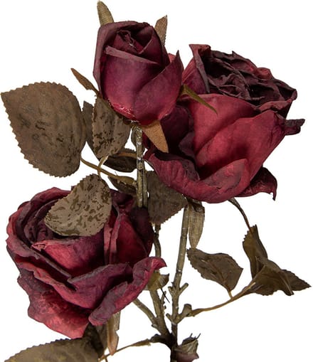 Clayre & Eef Kunstbloem Roos 70 cm Rood Kunststof