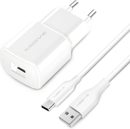 USB Oplader met USB-A naar USB-C Kabel 1 Meter - Universeel voor o.a Telefoon, Controller, Powerbank, Wifi Camera