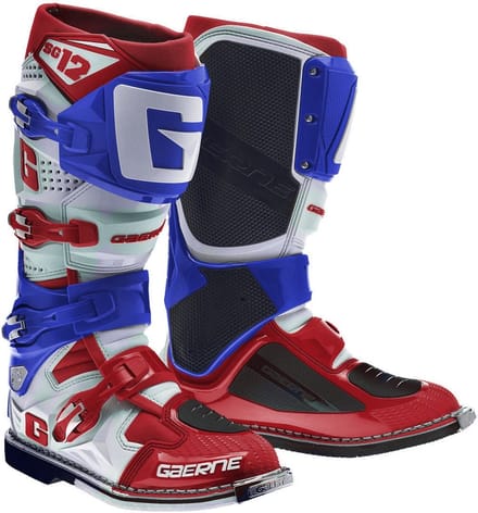 Gaerne SG-12 Wit Blauw Rood Crosslaarzen - Laars