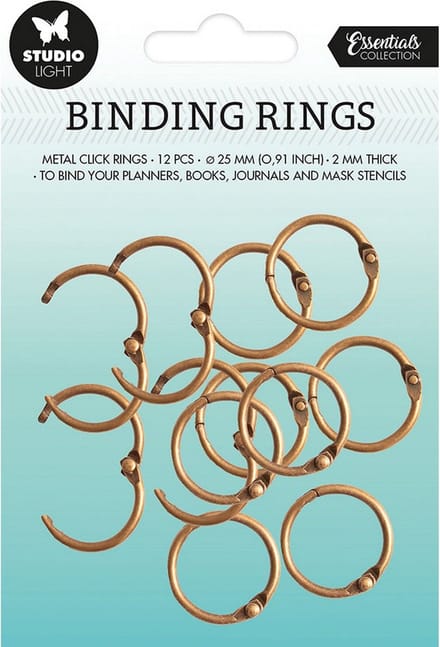 Studio Light Essentials Binding Click Rings - Old Gold