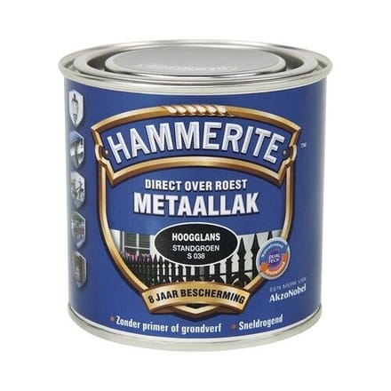Hammerite Metaallak Direct over Roest Hoogglans - S038 Standgroen