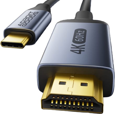 AdroitGoods Type-C naar HDMI 4K60Hz Kabel – Ultra HD Beeldkwaliteit - Plug-and-play - 2m