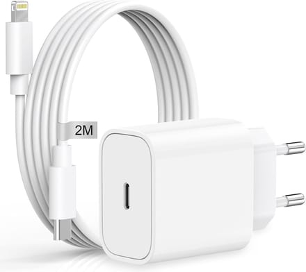20W USB C Adapter / Oplader Met 2M USB C kabel geschitk voor lightning naar usb C - Oplader / Snellader