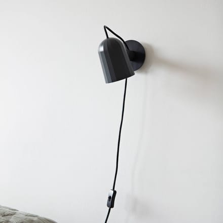 HAY wandlamp Noc Wall, donkergrijs, metaal, stekker, E14