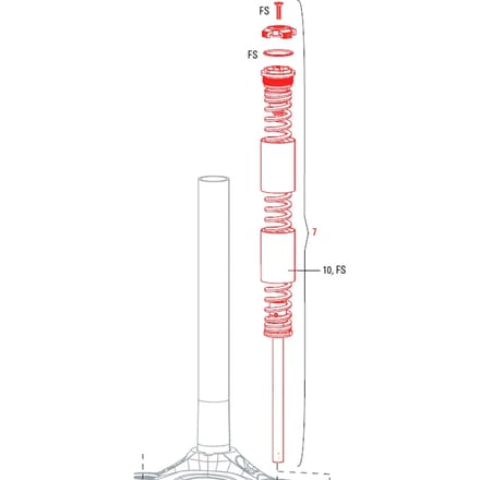 Vork Rockshox Ressort Xc30 A1-A3/30 A1-A2 X-Firm Black 100mm/26"Μ