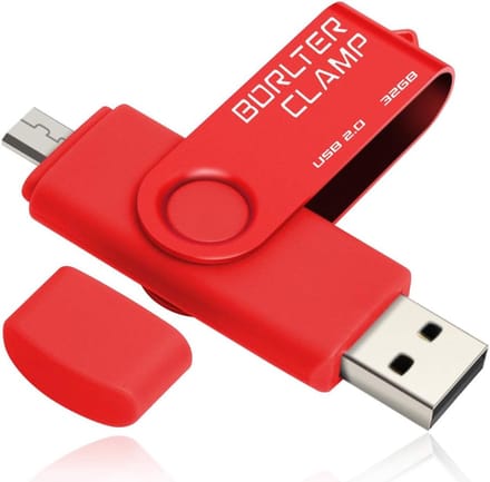 USB Flash Drive - Geheugenstick - Bestanden Overzetten - Dubbele USB Poort - 32GB - Rood