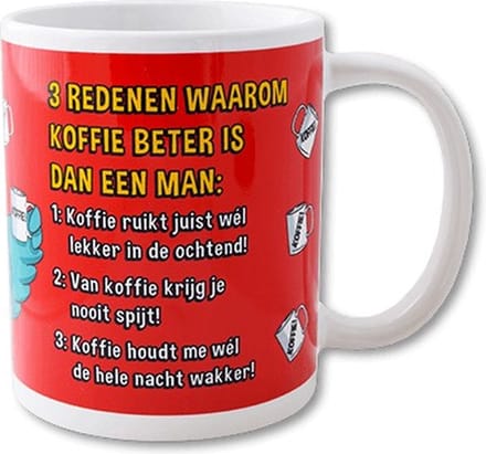 Paper Dreams - Funny Mug | 3 redenen waarom koffie