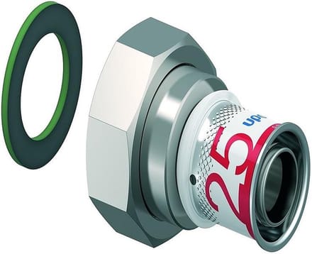 Uponor S-Press Plus schroefkoppeling - 5/4 binnendraad x 25 mm pers