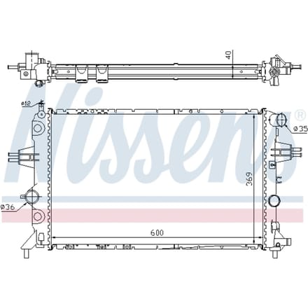 Radiator, motorkoeling NISSENS 63249A