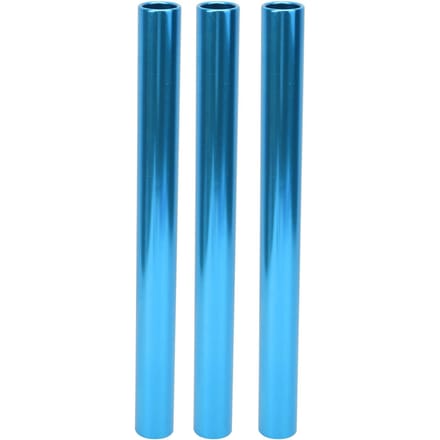 3 stuks Aluminiumlegering Galvaniseren Estafettestokken Atletiek Sprint Wedstrijd Stokken Blauw blue