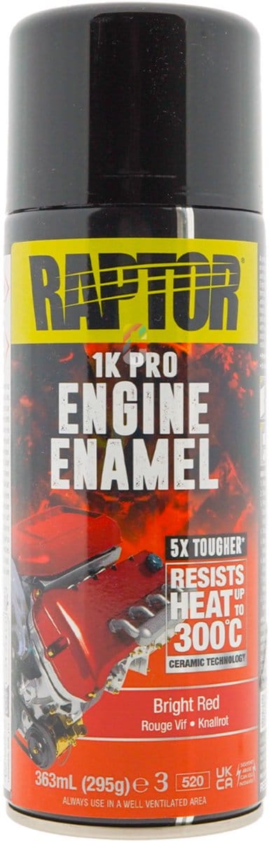 Raptor Engine Enamel - Motorblok Verf ROOD GLANS spuitbus 400ml