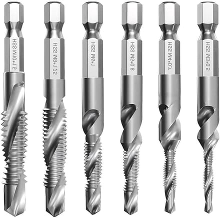 Combi boor tapset - Metaal boren - Schroefdraad maken - Boren en tappen - 6 stuks - Metaal