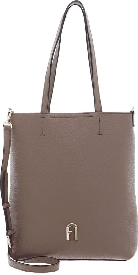 FURLA Leren Schoudertas Primula Tote Bag Greige Lichtbruin