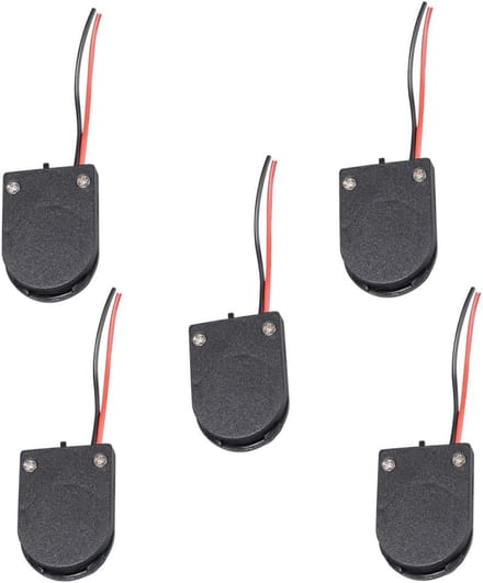 Knoopcel Houder - Batterij Case - Doe-het-zelf Projecten - Met Aan/Uit Schakelaar - 3.4 x 2.5 cm - Zwart