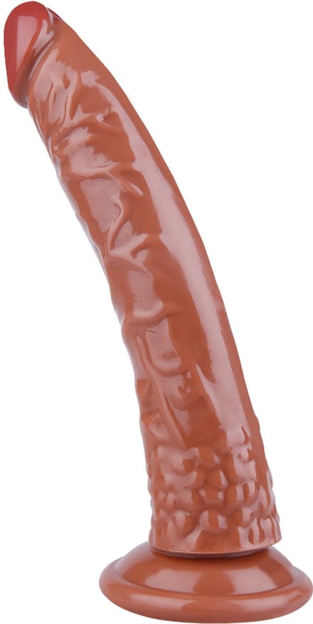 Dildo Fantasy Pleasure - being fetish® - Dildo met zuignap - 21 cm lang - bruin