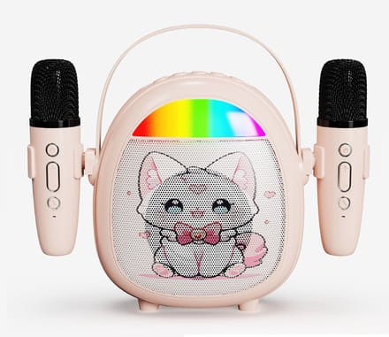 Karaoke Set kat - karaoke microfoon kinderen Roze - karaoke kinderen - Bluetooth Speaker - Karaokeset voor Volwassenen en Kinderen