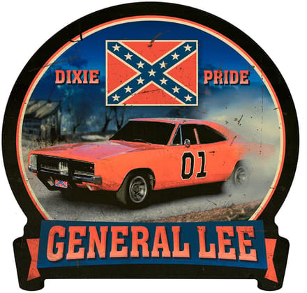 Signs USA - wandbord - dibond - General Lee - 40 x 39 cm