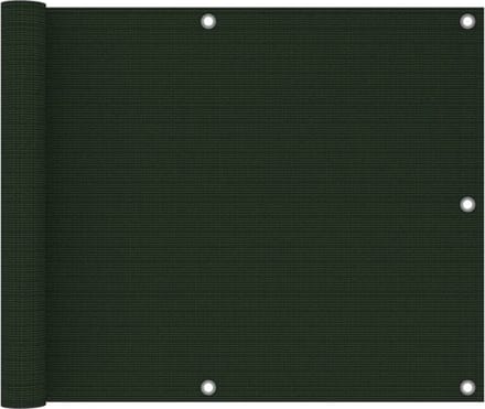 vidaXL - Balkonscherm - 75x400 - cm - HDPE - donkergroen