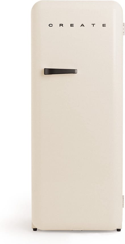CREATE - Koelkast in retrostijl - Gebroken wit - Handvat Zwart - FRIDGE RETRO 281L