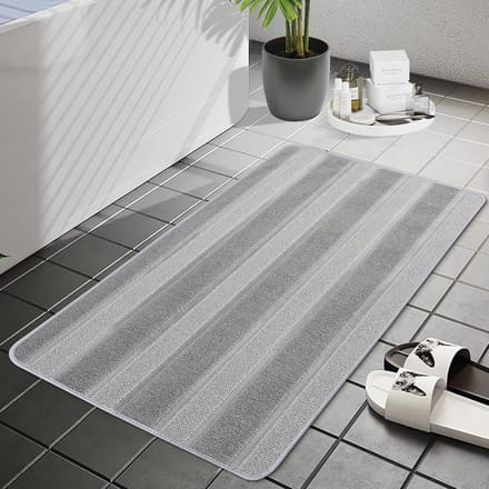 Super Absorberende Badmat Badkamer Grijs 80x50 cm: Antislip, Zacht & Machinewasbaar