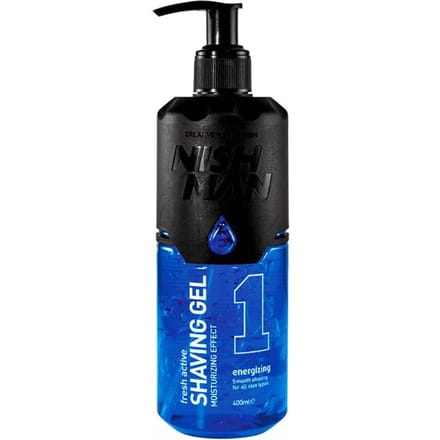 Nishman Energizing Scheergel 400 ml - Glad Scheren zonder Irritatie - Barber Kwaliteit