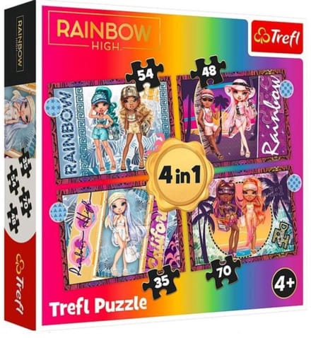Trefl Rainbow High Modne Laleczki 4-in-1 Puzzel - 207 stukjes - Vanaf 4 jaar